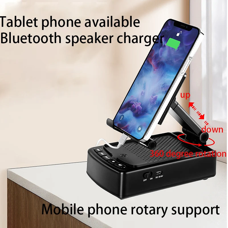 Universal Mobile Phone Desk Replicate Holder With Bluetooth Speaker And Cable Charger Function For Samsung Xiaomi Oppo Iphone