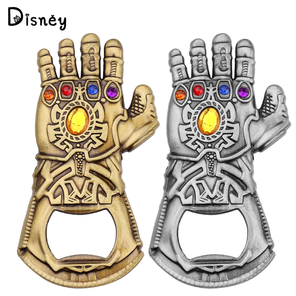 

Marvel Superhero Thanos Infinity Gauntlet Keychain Metal Beer Bottle Opener Pendant Keyring Car Key Chain Backpack Accessories