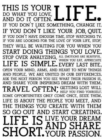 Image of Holstee Manifesto Poster LIFE Motivation inspirierende Kunst SEIDE POSTER Wandkunst Home Dekorative Malerei