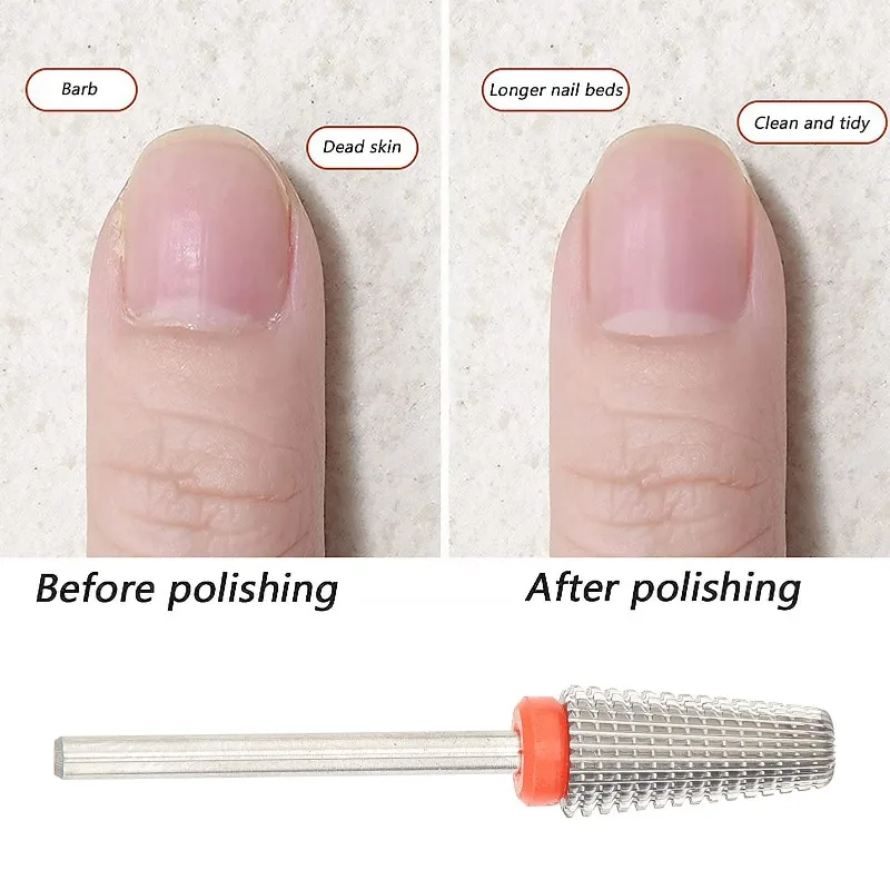 1 stuks platte top taps toelopende carbide nagelbit verwijder gel tool elektrische boormachines bestand manicure accessoires