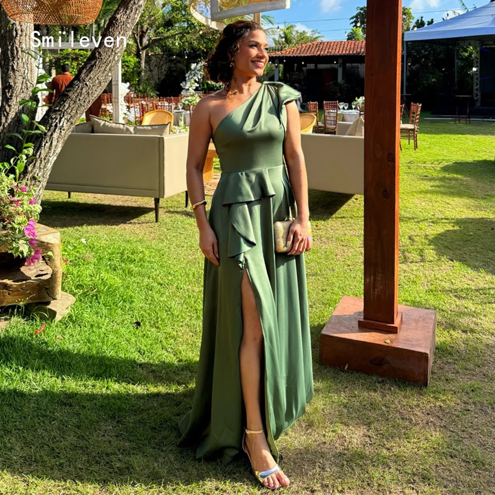 

Smileven Luxury Mermaid Prom Dress Noval One Shoulder Side Silt Party Gowns Bow Formal Occassion Dress Customized 2026