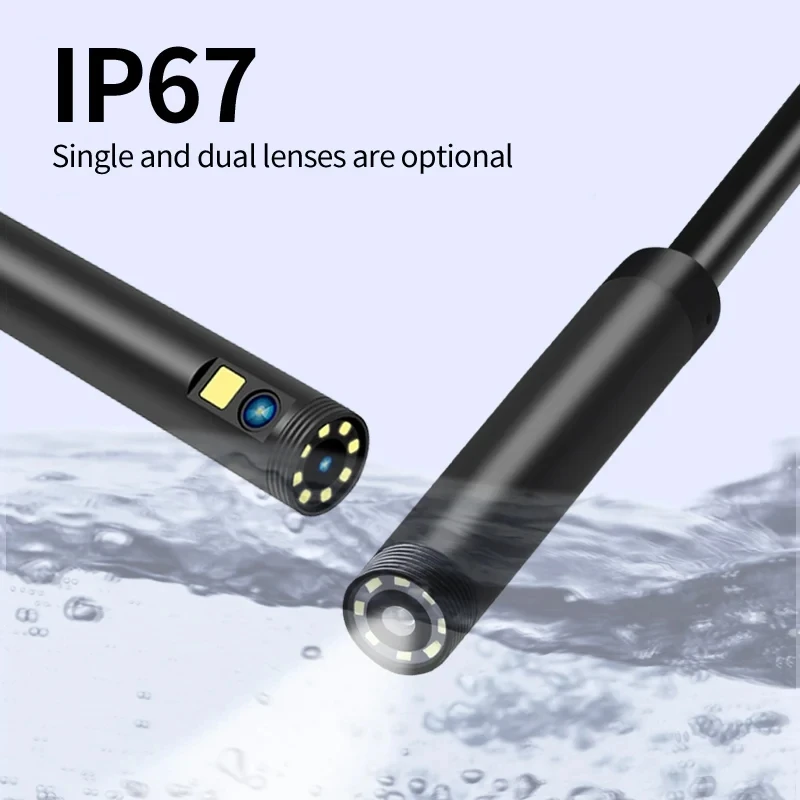 2MP HD Endoscope Inspection Camera 3 in 1 Micro USB/Type-C Mini Waterproof Pipeline Borescope Camera for IOS iphone