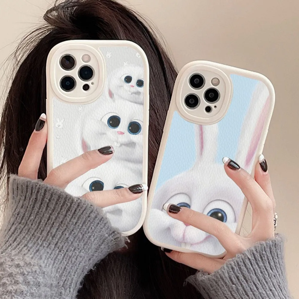 Cartoon Cute Anime R-RabbitS Phone Case Hard Leather For IPhone 14 13 12 Mini 11 14 Pro Max Xs X Xr 7 8 Plus Fundas