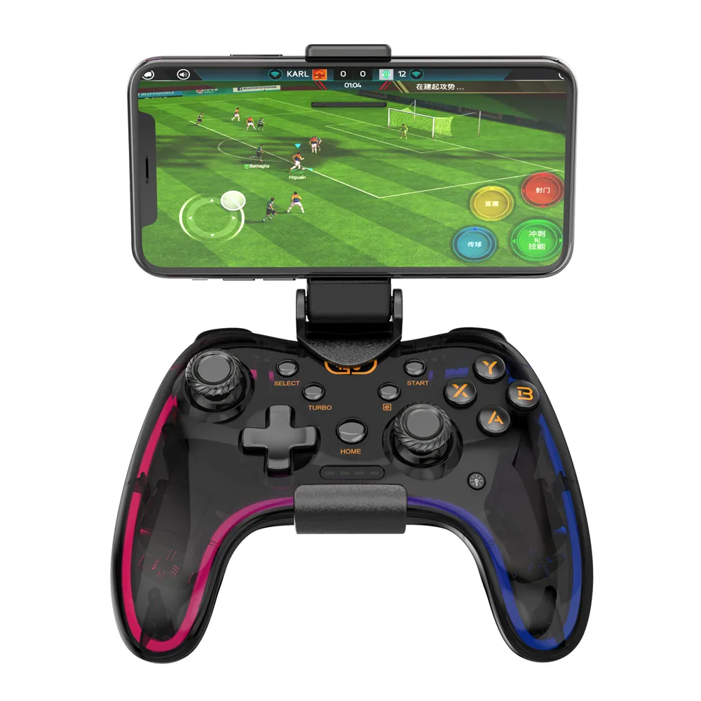 Imagem -04 - Rgb Luminoso Gamepad sem Fio para Nintendo Switch Ps4 Console de Jogos Bluetooth Joystick Controlador para Android Ios