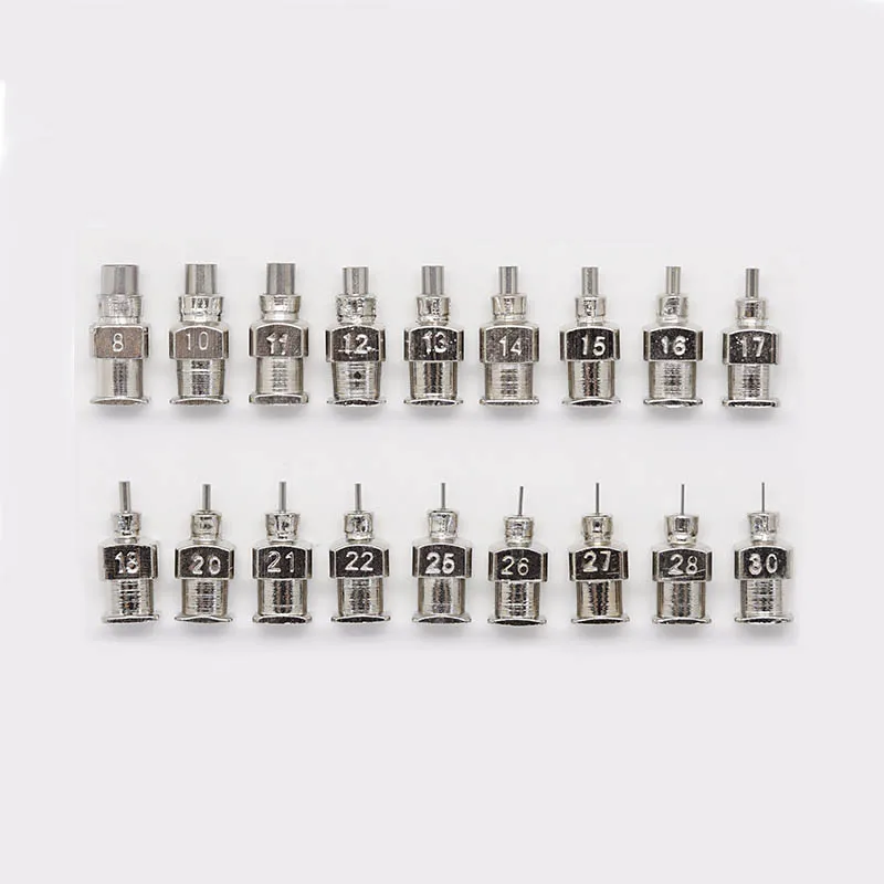 3mm Stainless Steel Blunt Tip Needle, 8G-32G Full Metal Needle for Industrial Dispensing, 12PCS/box
