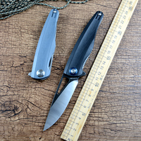 Y-START Folding Knife D2 Steel Blade Flipper ]G10 Handle Gift Hunting Outdoor Knives Fast Open