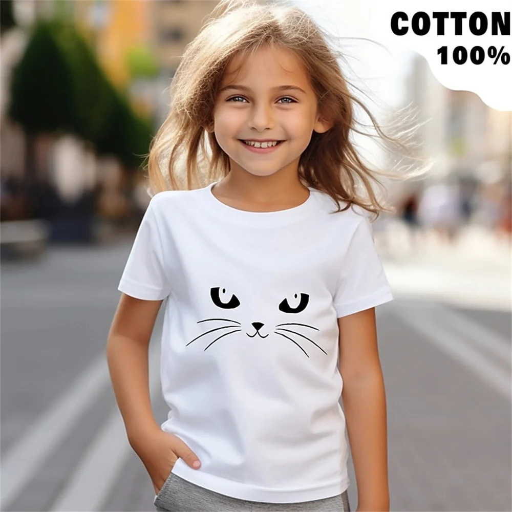 

Girl T Shirts Kids Gift Tee T Shirt For Girls Short Sleeve Casual Top Tee Children's Clothing Funny Graphic Boy Birthday Clothes