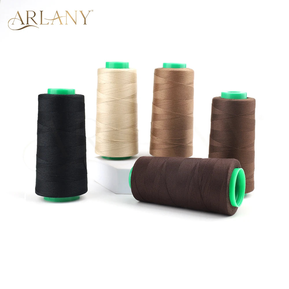 ARLANY 1000 Yards/Roll Polyester Thread Sewing Thread for Sewing Machine & Hair Extensions, Strong Connecting Thread