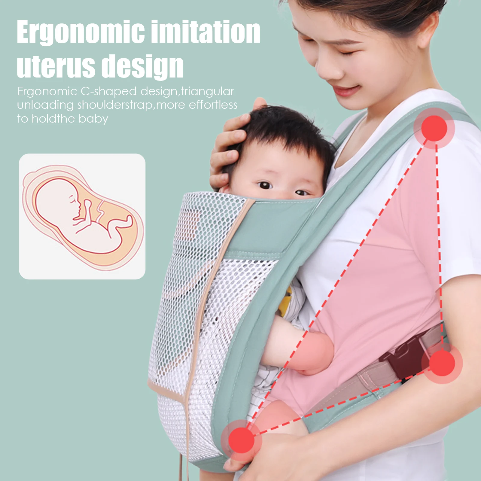 Multifunction Baby Carrier Before And After Backpack Sling Carrier Hip Seat For Infant 3-36 Months Shopping Travelling Accessori