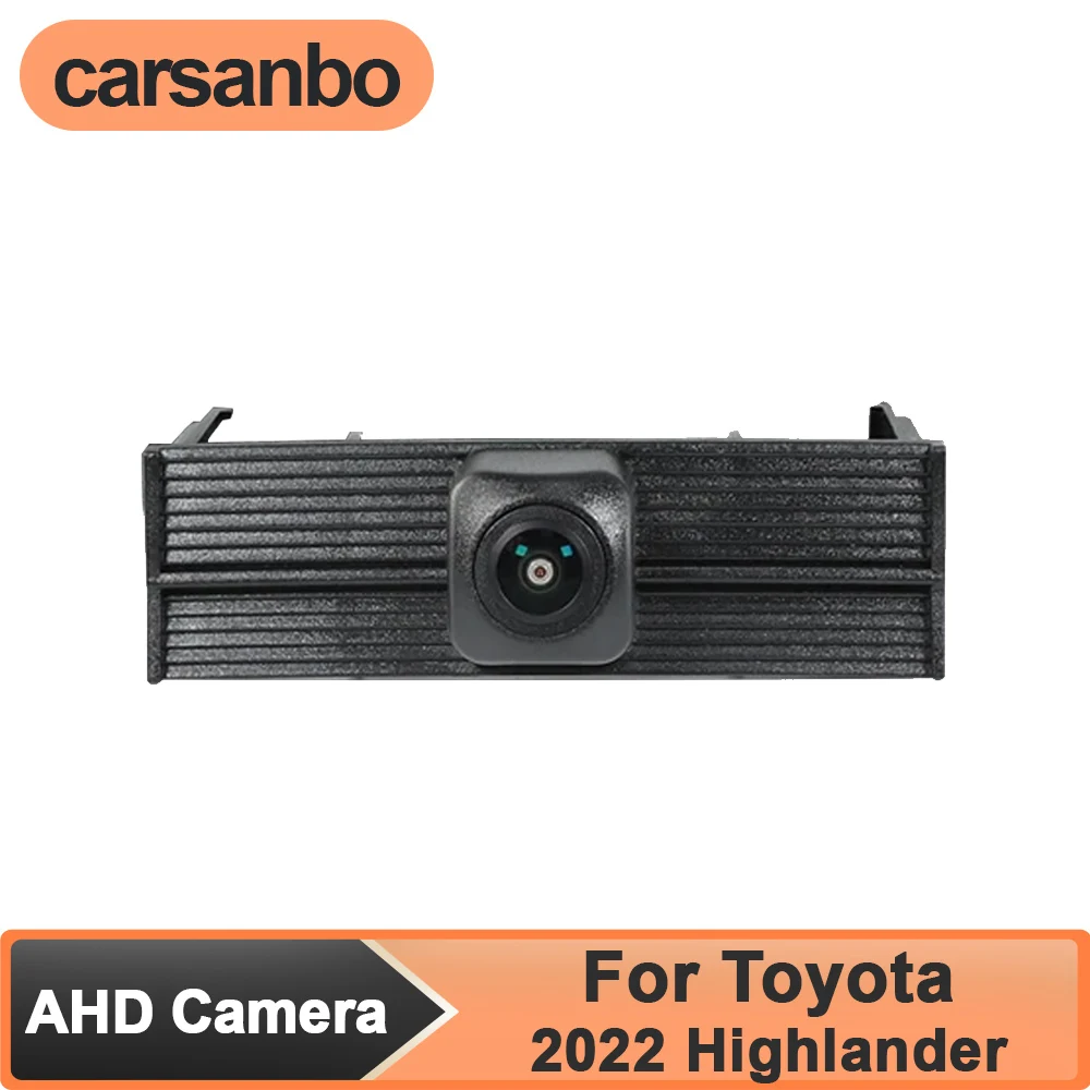 

Carsanbo AHD 1080P Car Front View Camera for Toyota 2022 Highlander Wide Angle 150° IP68 Waterproof Night Vision Parking Assist