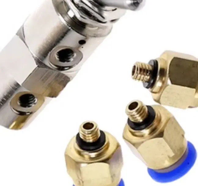 TAC-4V 2 Position 5 Way Mechanical Pneumatic Switch Valve With 6mm Connector For Air Control Automatic Equipment Metal Body