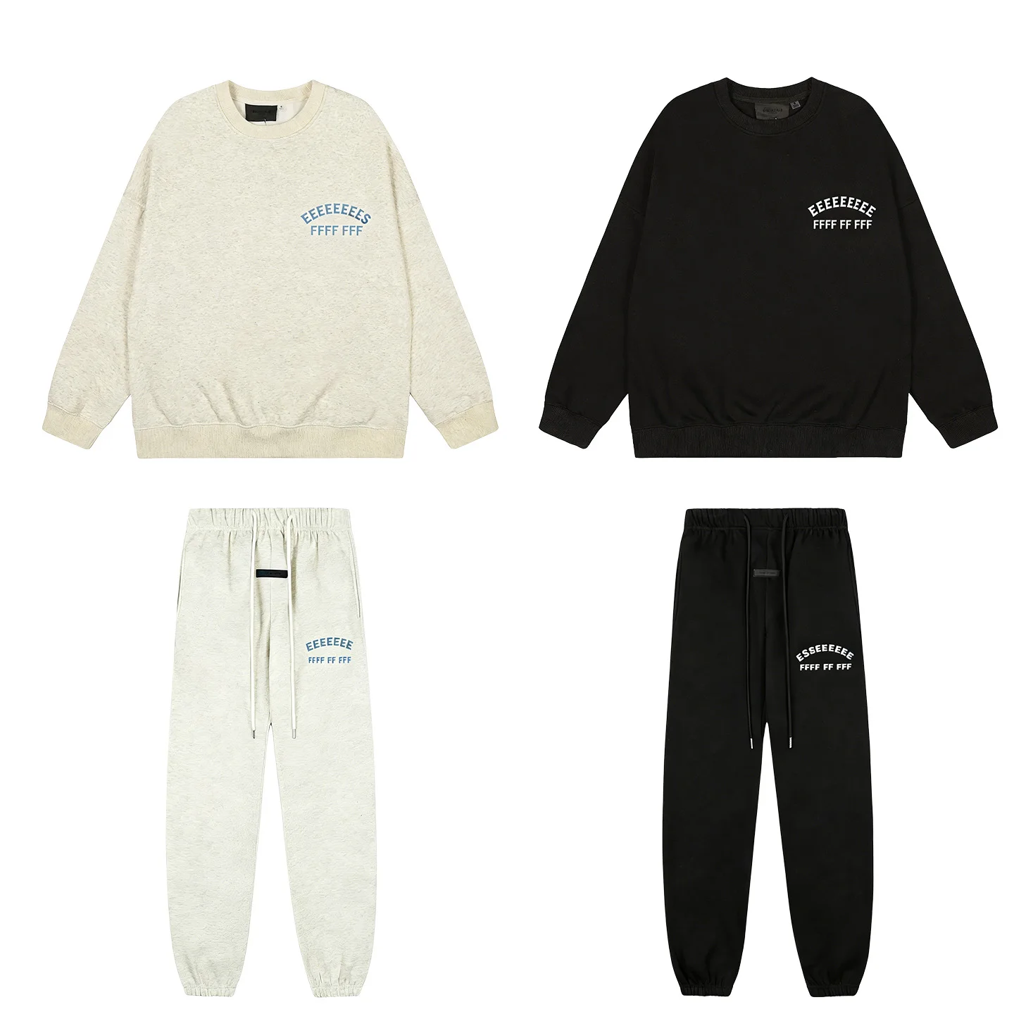 The New FW22 Men's Puller and Jogging Set Features Arched Letters on The Chest and Is a Loose, Unisex Pants Set