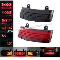 Motorcycle Tri-Bar LED Rear Fender Tail Light Turn Signal Brake Lamp For Harley Touring Street Glide Road Glide FLHX FLTRX 96-13