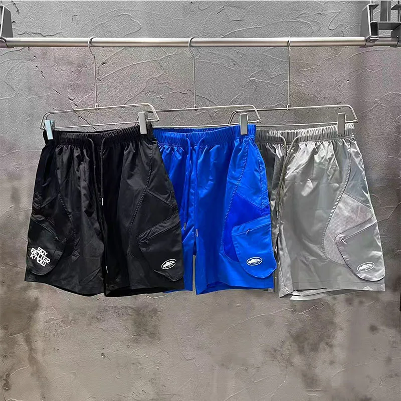 

American High Street Summer Thin Woven Workwear Sle Casual Sports Dstring orts Five-Quarter Pants Straight Leg Pants