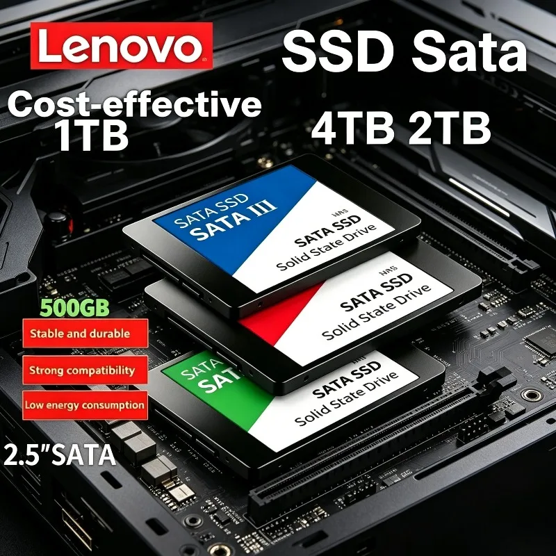 

Внешний портативный SSD-накопитель Lenovo 1 ТБ, 2 ТБ, 4 ТБ SATA3 для ноутбуков и компьютеров