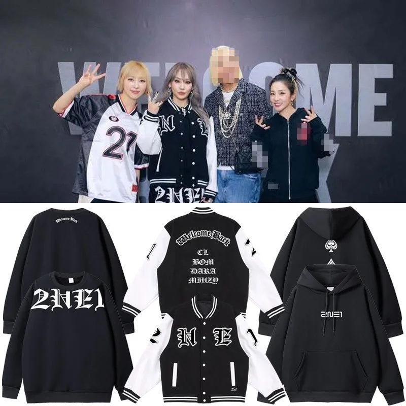 

2NE WelcomeBa Tour 2024 CL Одежда Толстовка K Fem Fans Tour Концертная футболка из полиэстера Весеннее новое поступление