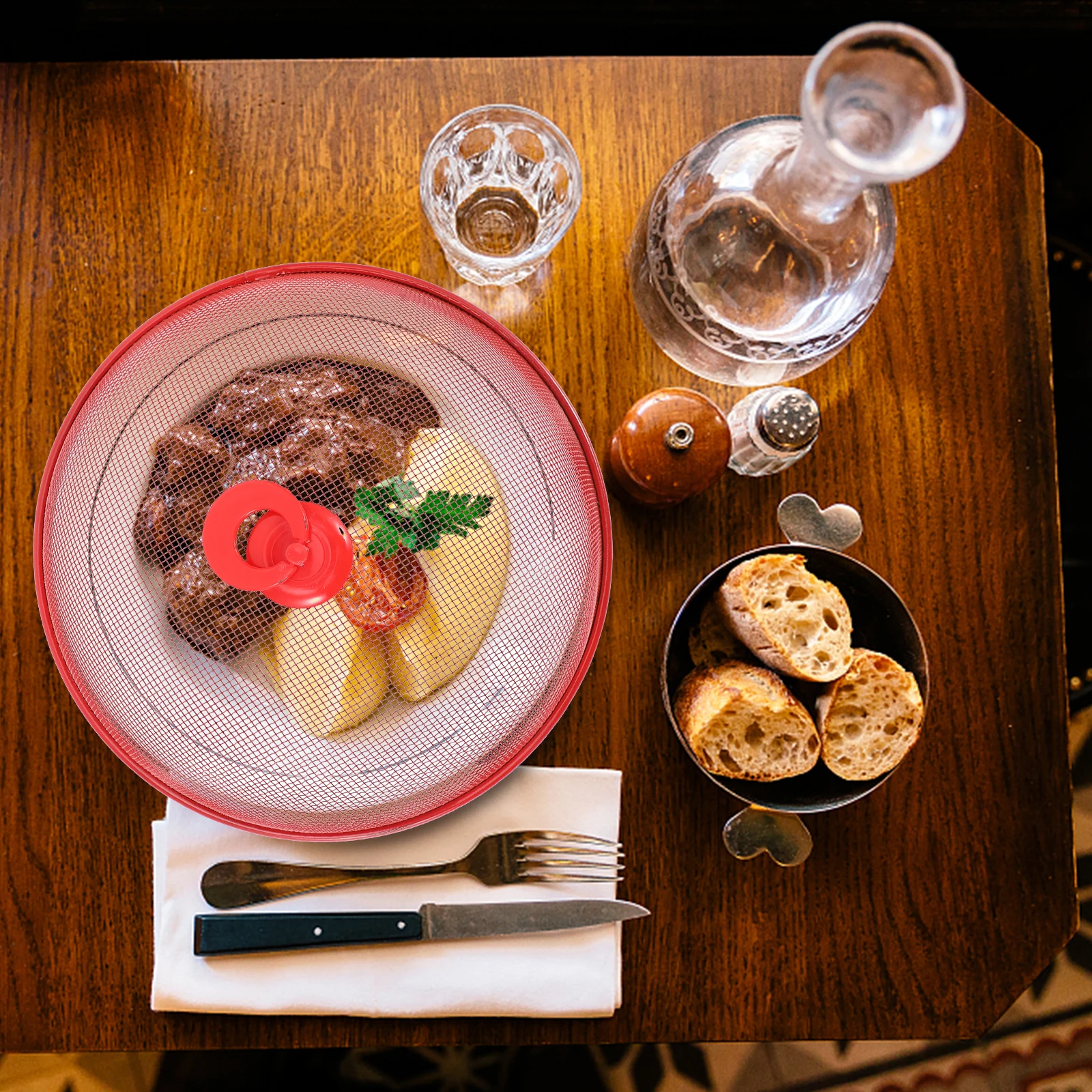 

3 pcs Metal Mesh Food Tents Reusable Covers For Kitchen Bbq Camping Party Assorted Colors Practical Dust Moisture