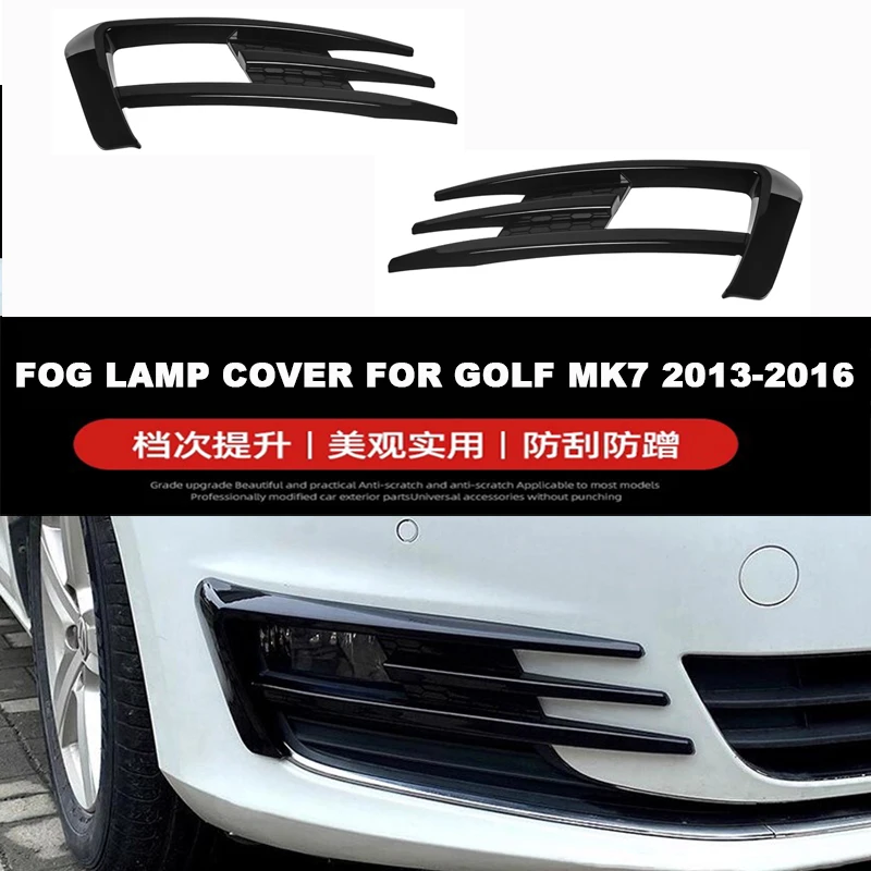 

Pair Car Front Fog Light Grille Grill For VW Golf 7 MK7 GTI 2014 2015 2016 2017 Fog Lamp Lower Bumper Grill