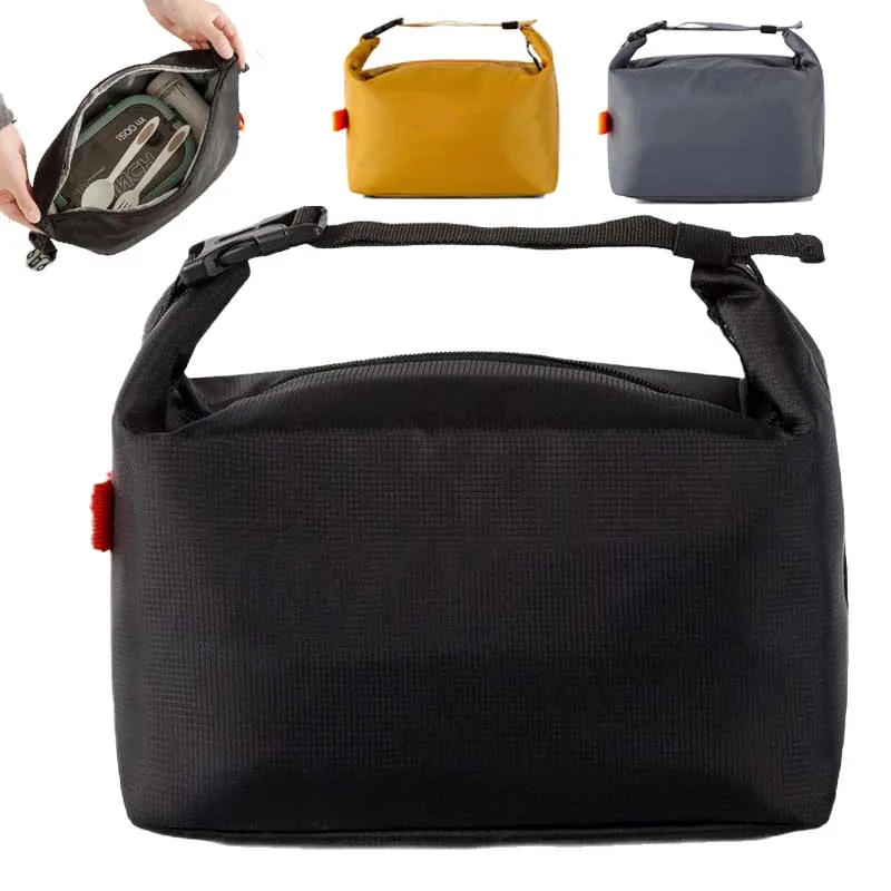 1PCS High-capacity insulated senior-style lunch box, portable picnic food storage handbag