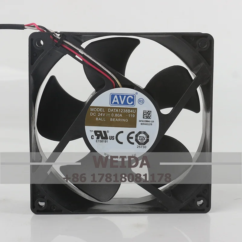 AVC 12V 48V DC24V 0.80A AC EC 12038 120X120X38MM 12CM High air Volume Frequency Converter DATA1238B4U-119 Cooling Fan