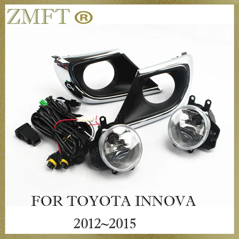 

1Set Car Front Bumper Fog Lamp Assembly For TOYOTA INNOVA 2012 2013 2014 2015 With Halogen Bulb Wires Switch Kit