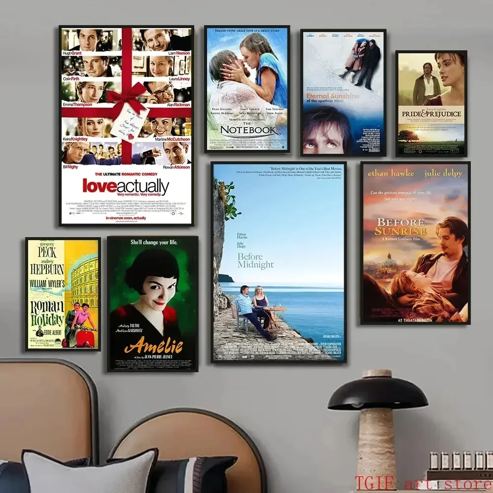 Canvas Painting Print Bella Before Sunrise Before Sunset Movie Posters Art Classic Love Movie Picture Wall Room Decor