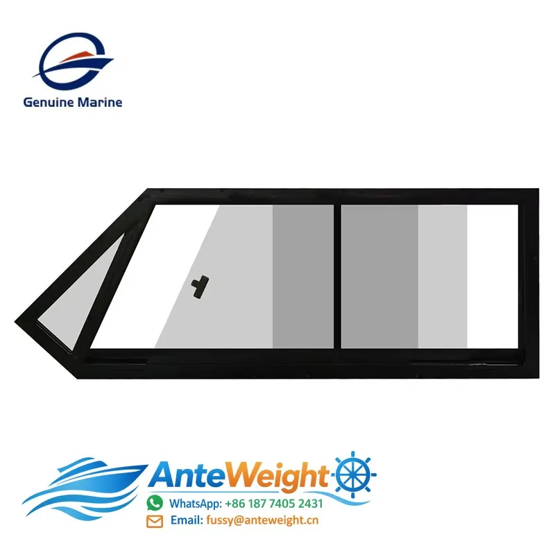 Marine Waterproof Aluminum Frame Sliding Windows Watertight Hatch Tempered Glass Boat Windows