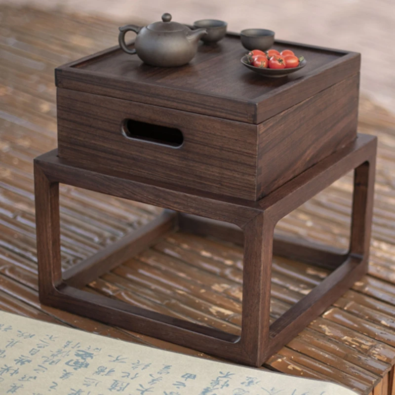 bay window small tatami sitting small tea zen low ebony window sill coffee kang few solid wood kang table