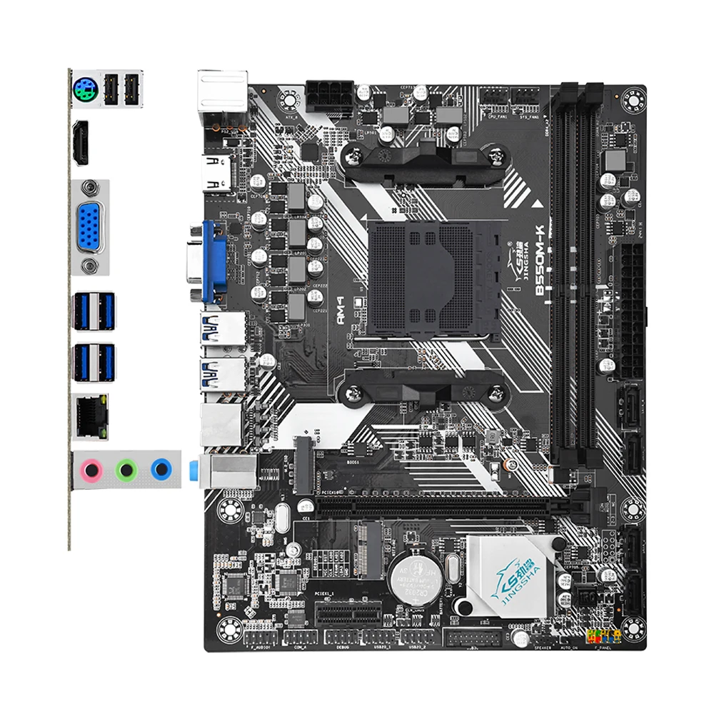 مجموعة اللوحة الأم JINGSHA B550 Ryzen 5 5600X DDR4 32GB 3200MHz تدعم NVME M2 4 Sata مجموعة الألعاب
