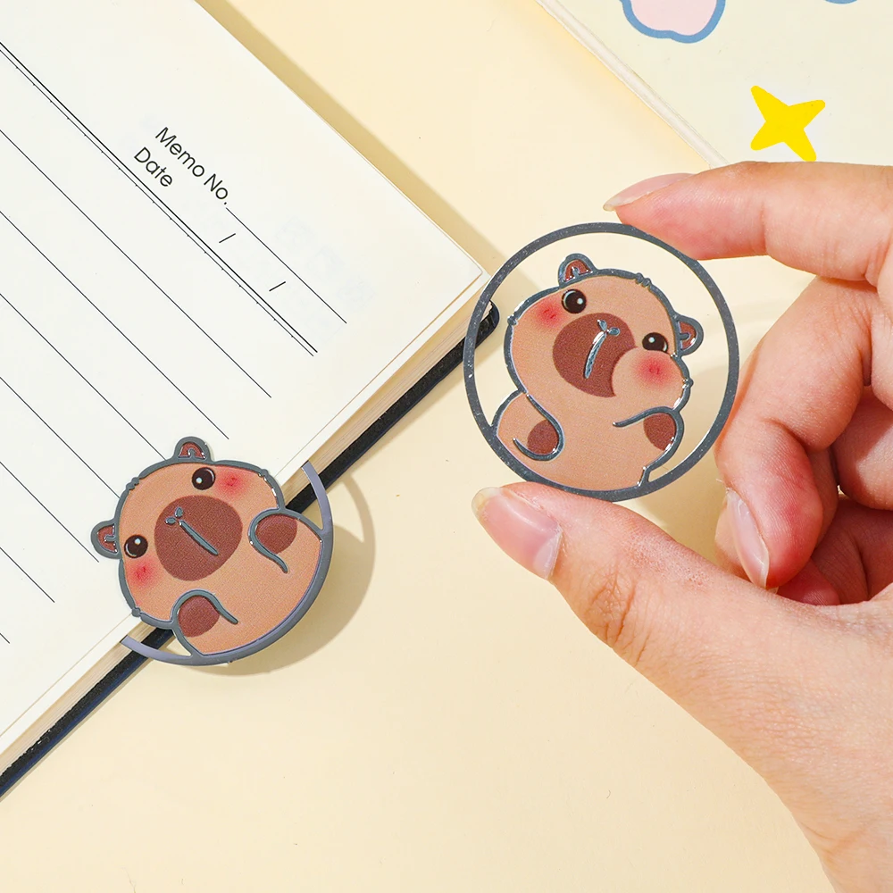 Creative Cute Kapybara Metal Bookmark Cartoon Anime Bookmarks For Women Book Decoration For Women Readers Birthday Gift