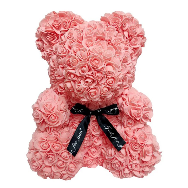 New Artificial Soap Flower Bathing Petals Wedding Decoration Bridal Accessories Home Decoration Rose Teddy Bear