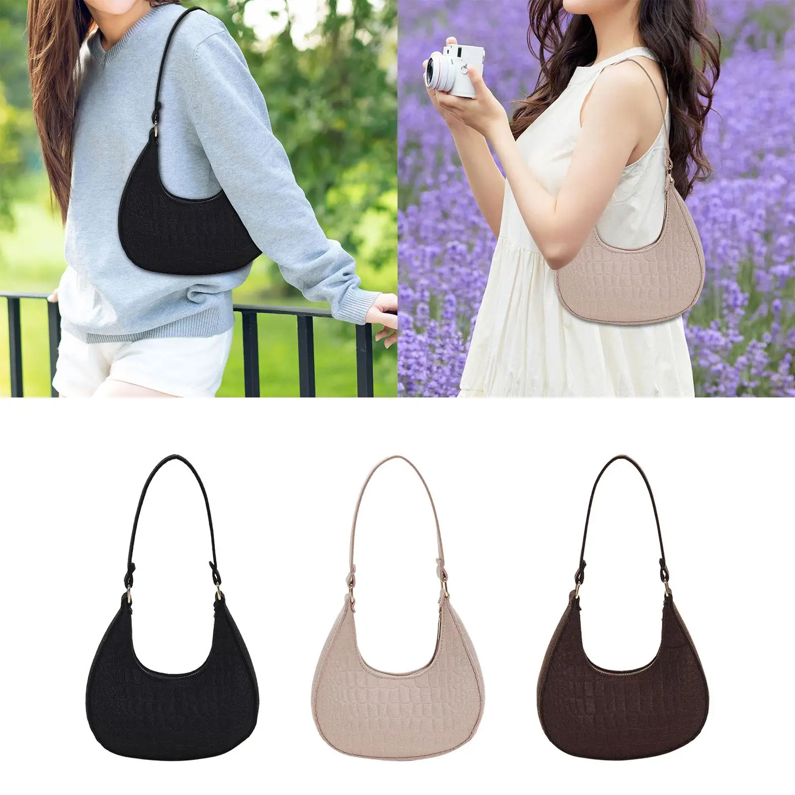 Women Underarm Bag Casual Purse Handbag for Travel Vacation Party Outdoor Work