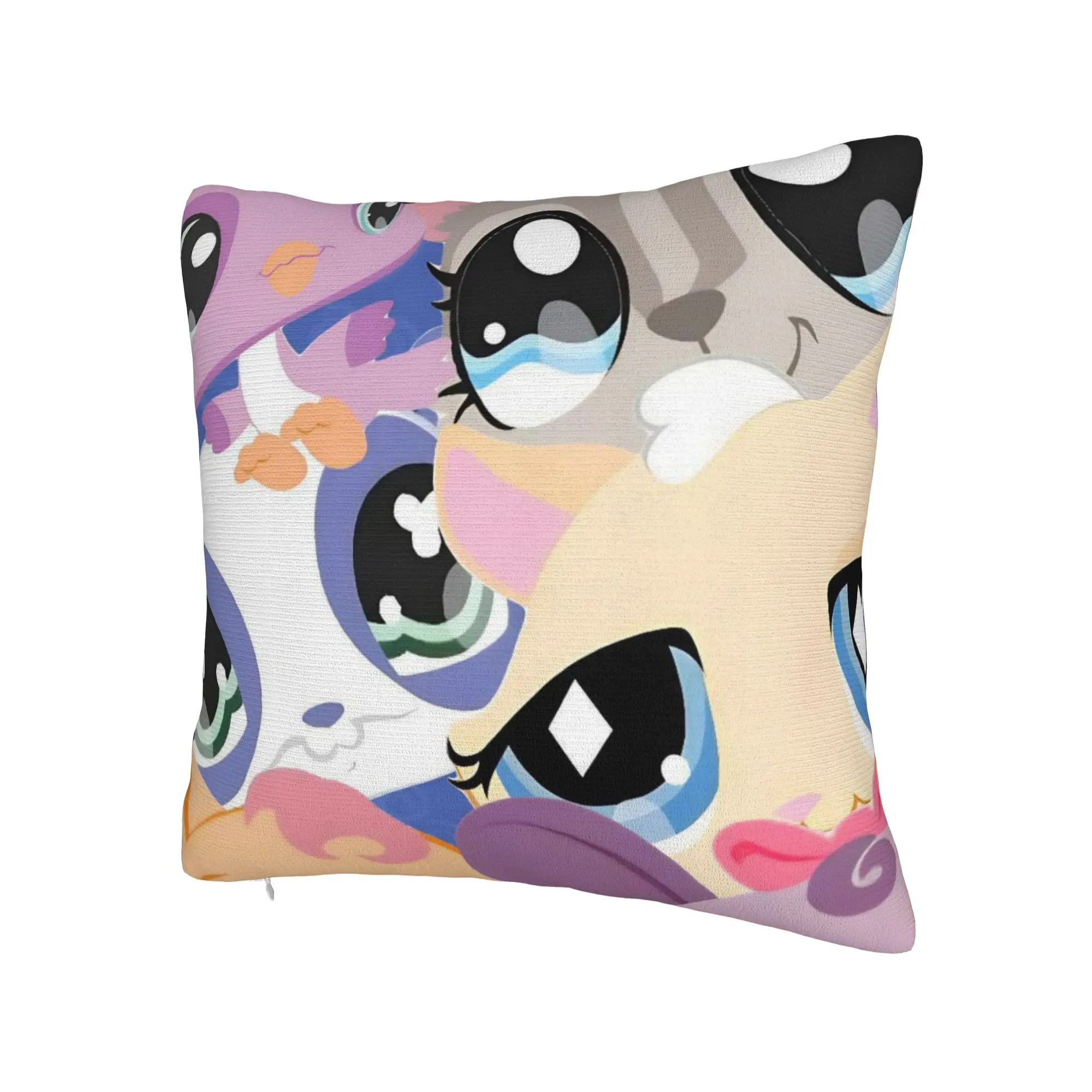 Decorative Pillow Covers Littlest Pet Shop Merch Seater  Pillow Case Cover Square Style Multi Size