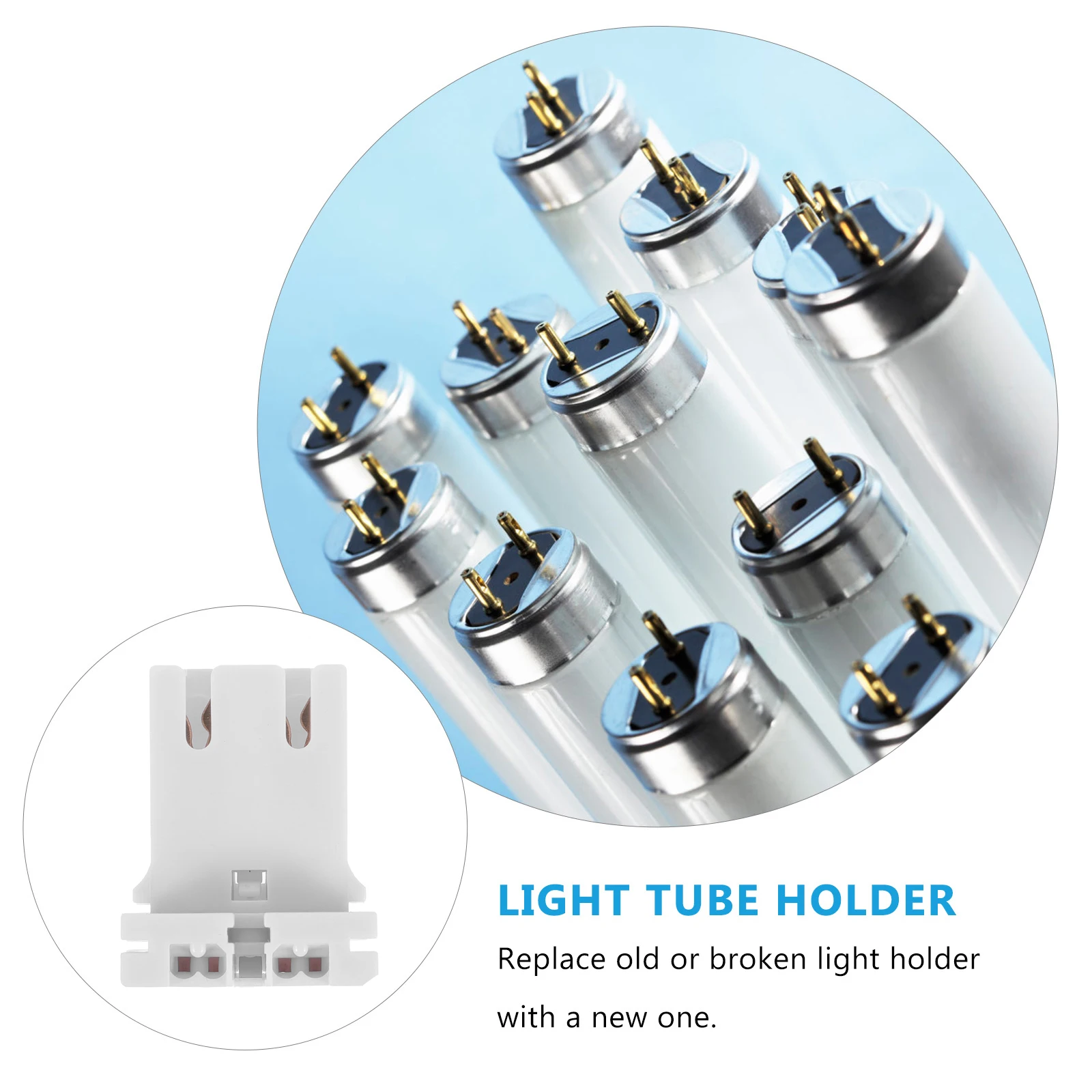 Support de lampe enfichable, 12 pièces, douille de lumière fluorescente universelle, support de Tube T12, pendentif mural, Compatible, Durable et facile