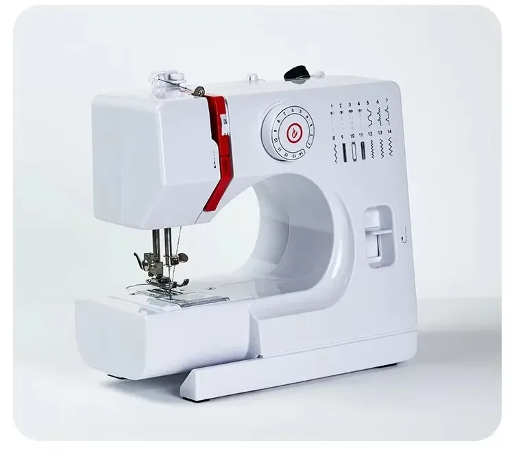 728 popular 14 stitches double needle overlock domestic multifunction automatic electric mini sewing machine household