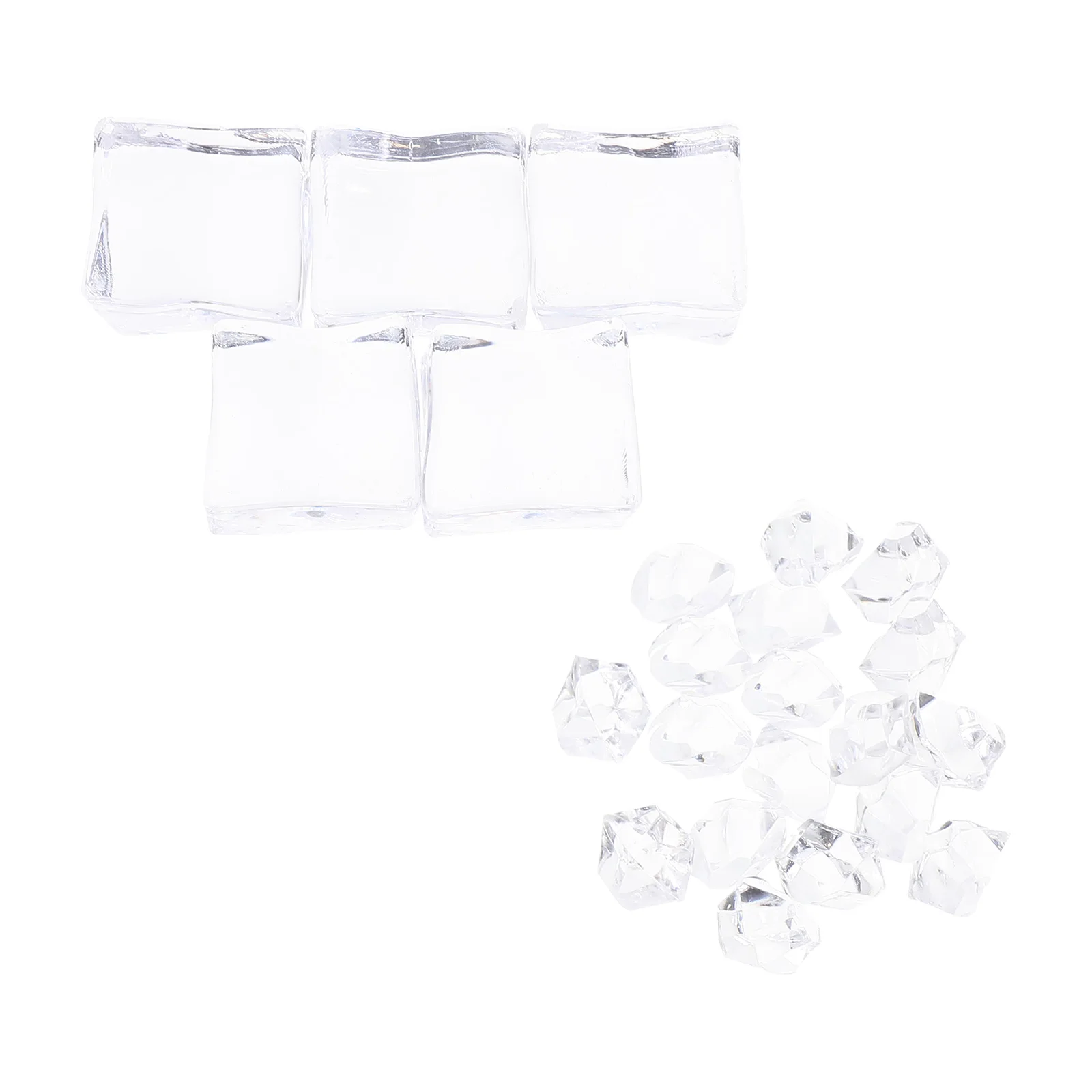

Simulation Ice Cubes Fake Acrylic Blocks Mini Crushed Rocks Photo Props Decoration Vase Fillers Kitchen Bar Accessories Wedding