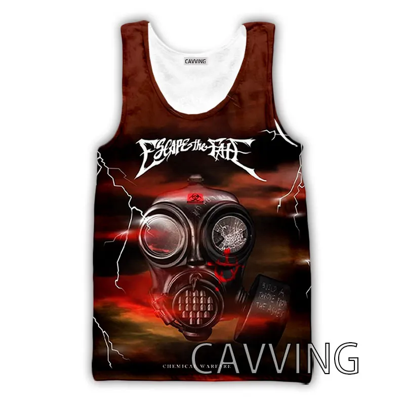 CAVVING 3D Printed Escape The Fate Tank Tops Harajuku Vest Summer Undershirt Shirts Streetwear for Men/women