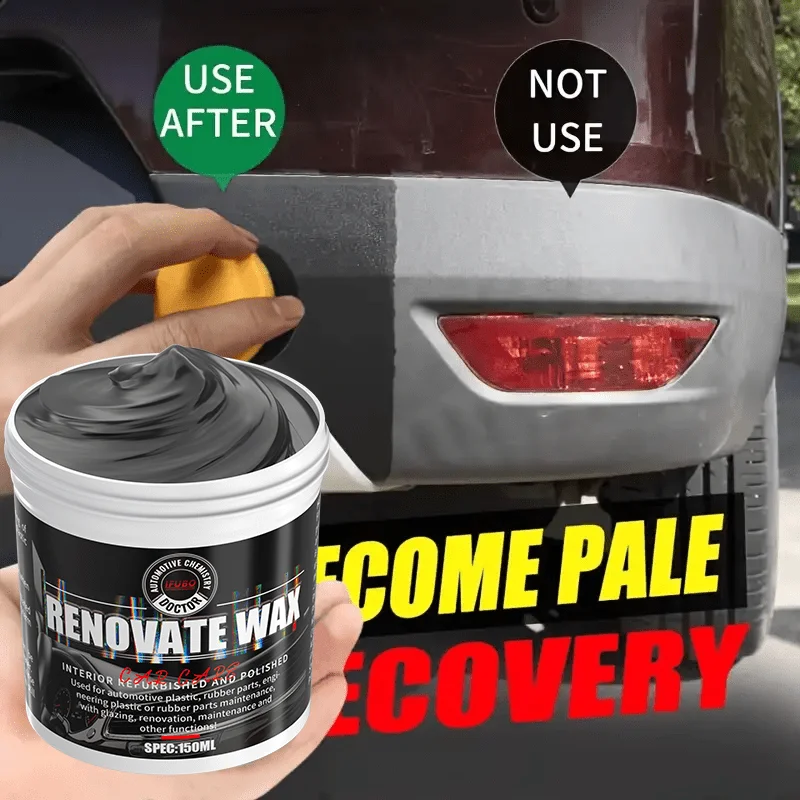 Car Bumper Repair Paste - restores artificial leather with plastic, enhances black effect, car polishing with refurb coating