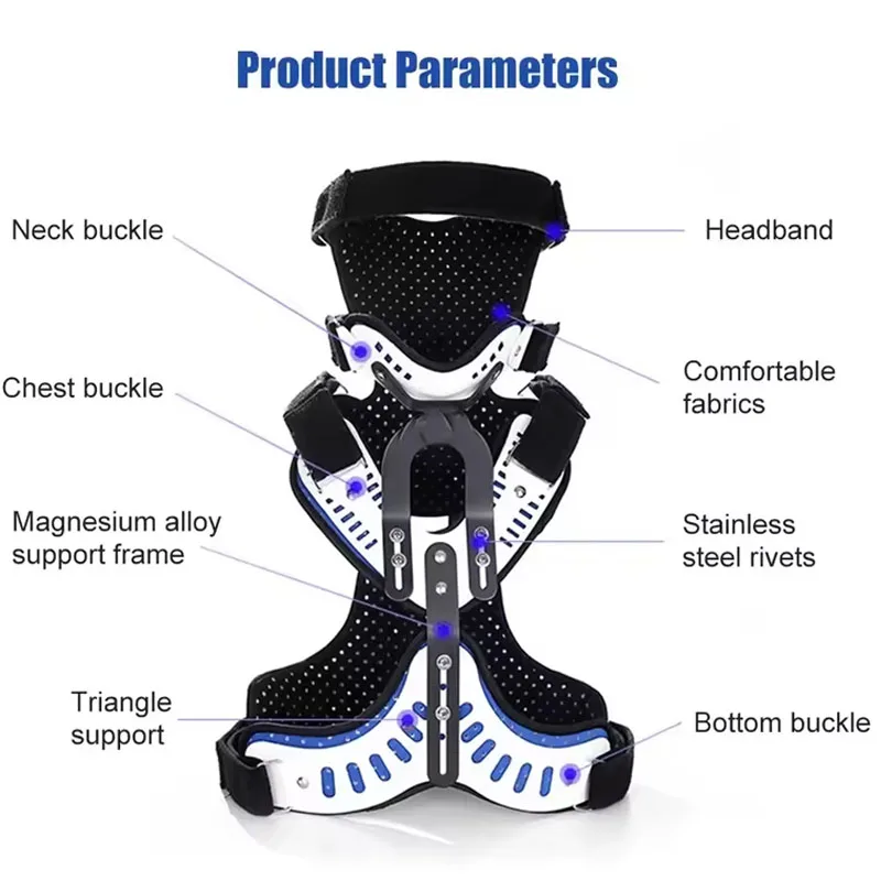 الطبية عنق الرحم الصدرية الجبيرة رئيس الرقبة الصدر دعامة ثابتة الجر دعم هدفين العمود الفقري تمتد مصحح قابل للتعديل #6