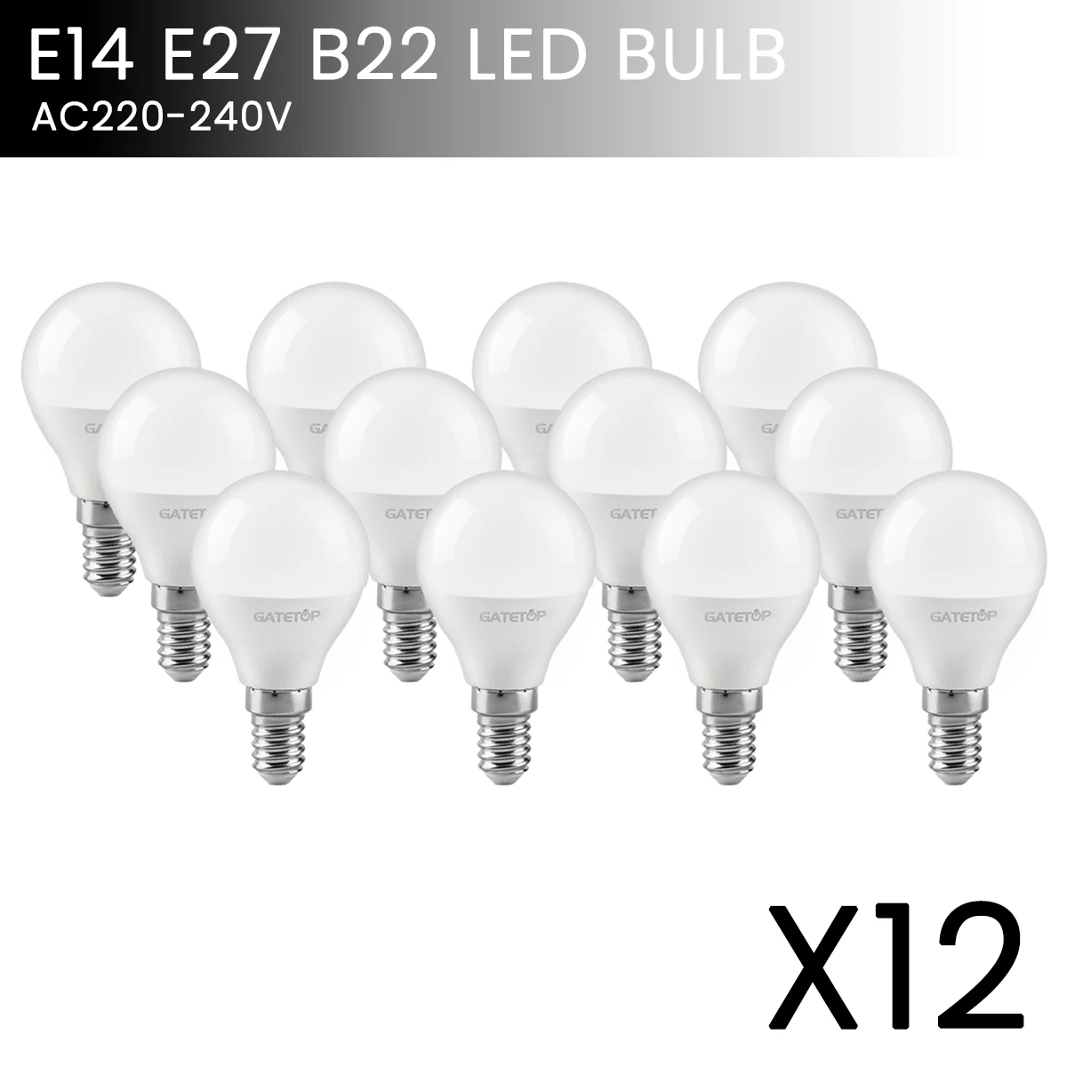 12Pack Lámpara Led Bulb E14 E27 B22 Energy Saving Globe Bulb Lamp 220V 3W 5W 6W 7W Led Warm Cold Light for Living Room Bedroom
