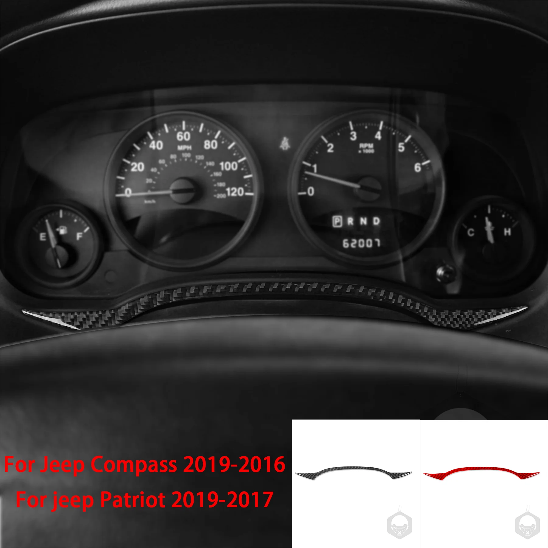 

For Jeep Compass 2019-2016 for Jeep Patriot 2019-2017 Carbon Fiber Car Dashboard Speedometer Panel Interior Accessory Stickers