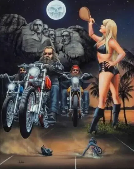 16style David Mann Biker Life Movie Posters Prints Wall ，Art Silk Picture Painting For Living Room Decor