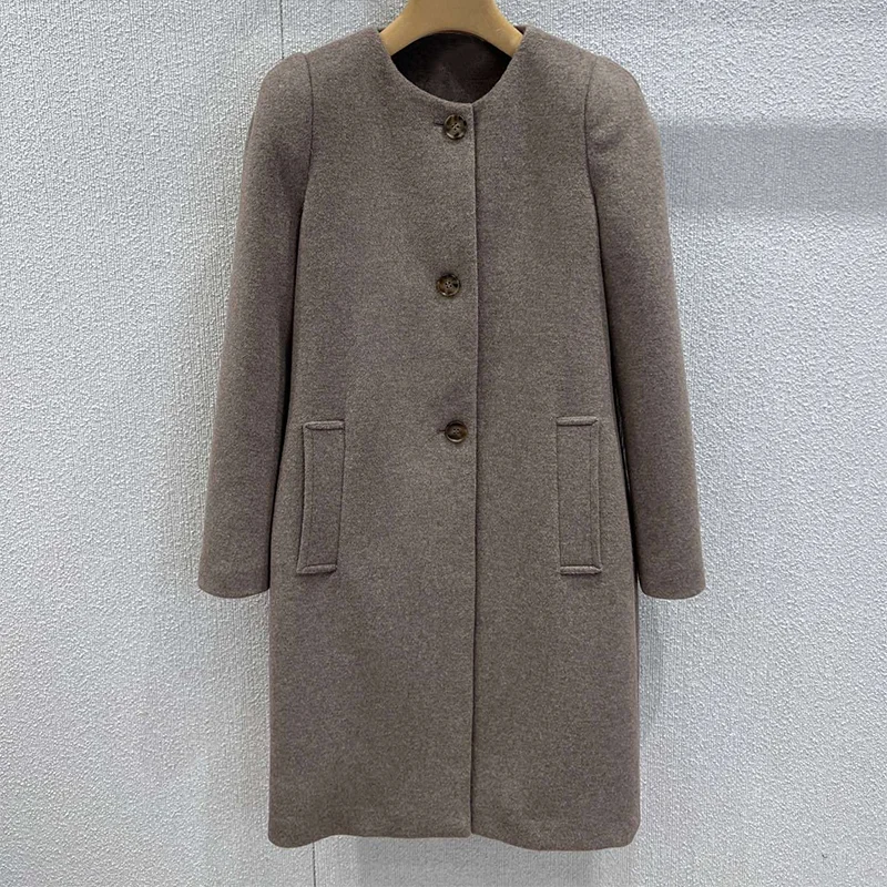 

Высококачественное женское шерстяное пальто среднего и длинного цвета с простой, модной и элегантной темпераментной роскошной одеждой 25121821