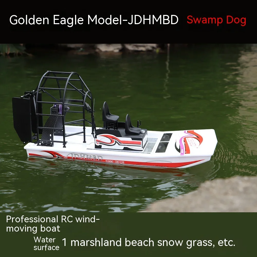 2.4g Rc Electric Boat  Aerodynamic Remote Control Ship Model Toy Diy Amphibious Rescue Air Cushion Boat Kid'S Outdoor Toy Gift