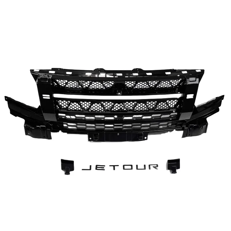 Car Front Bumper Grille Fit for JETOUR Traveler T2 2024 Modified JMK Kit Upgraded Thickened with Light Grille Easy Installation