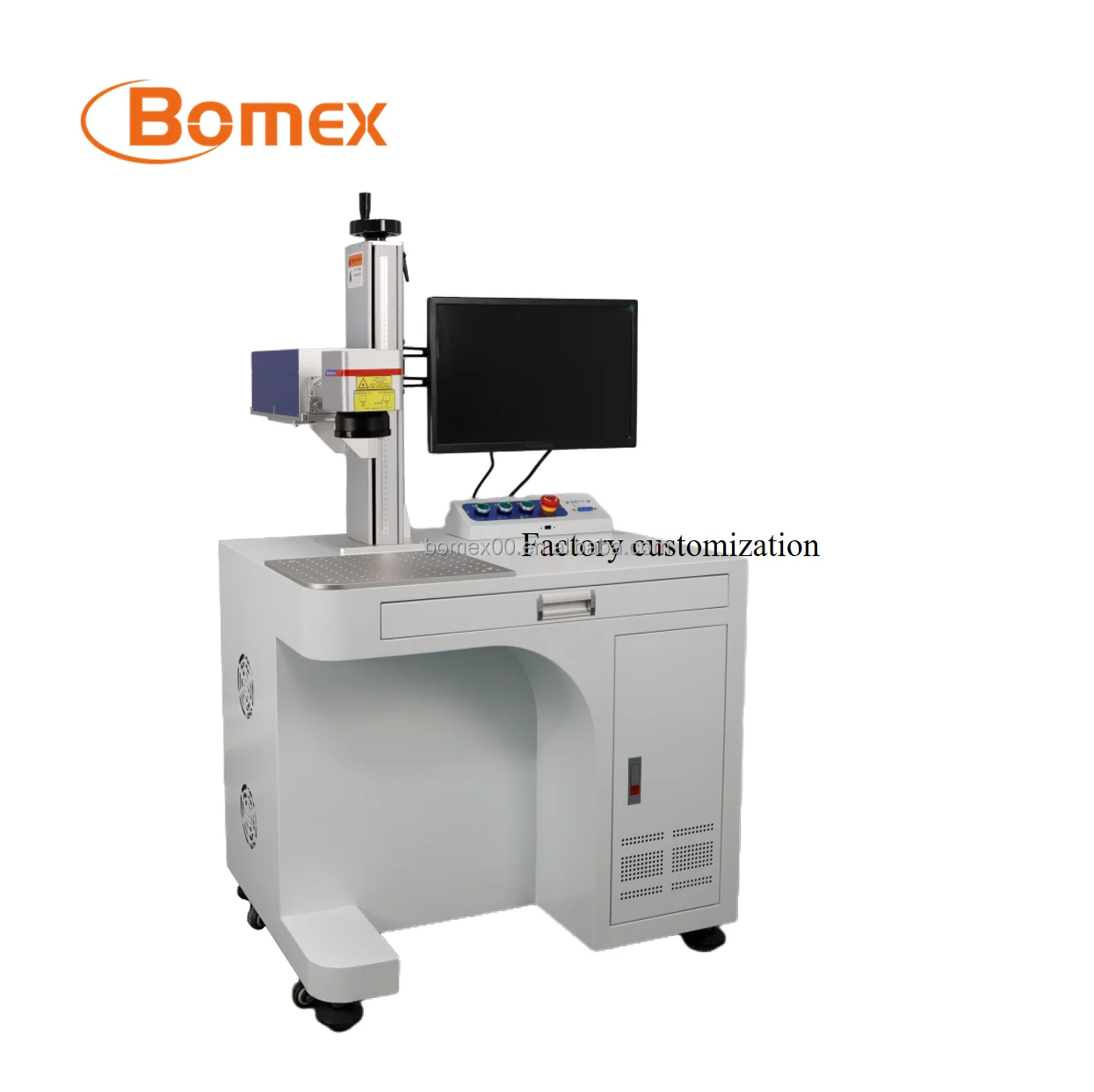 

CCD Visual Positioning System White Cabinet Laser Marking Machine For Metal Plastic Glass Slide Optical Glass Component Marking