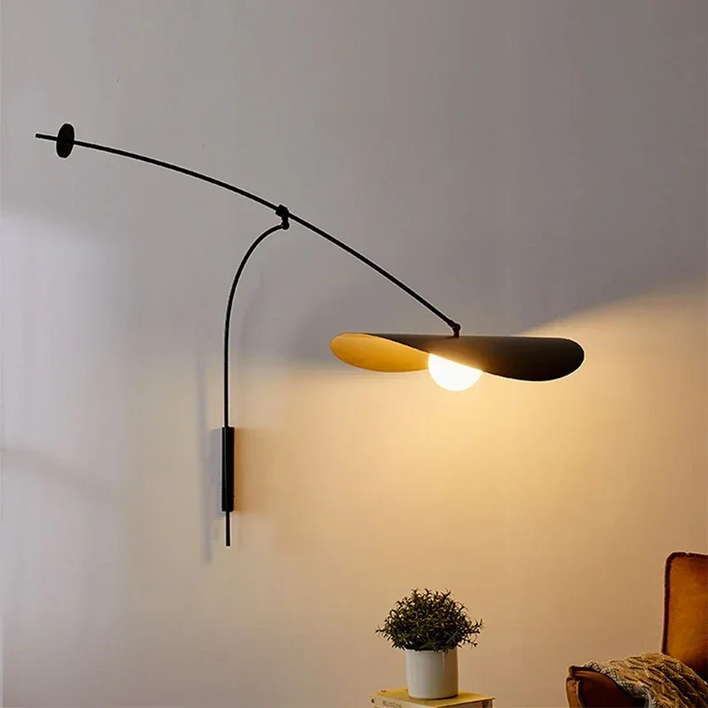 Nordic criativo braço longo ajustável sombra de vidro led lâmpadas parede sala estar casa decoração arandela quarto cabeceira luzes leitura