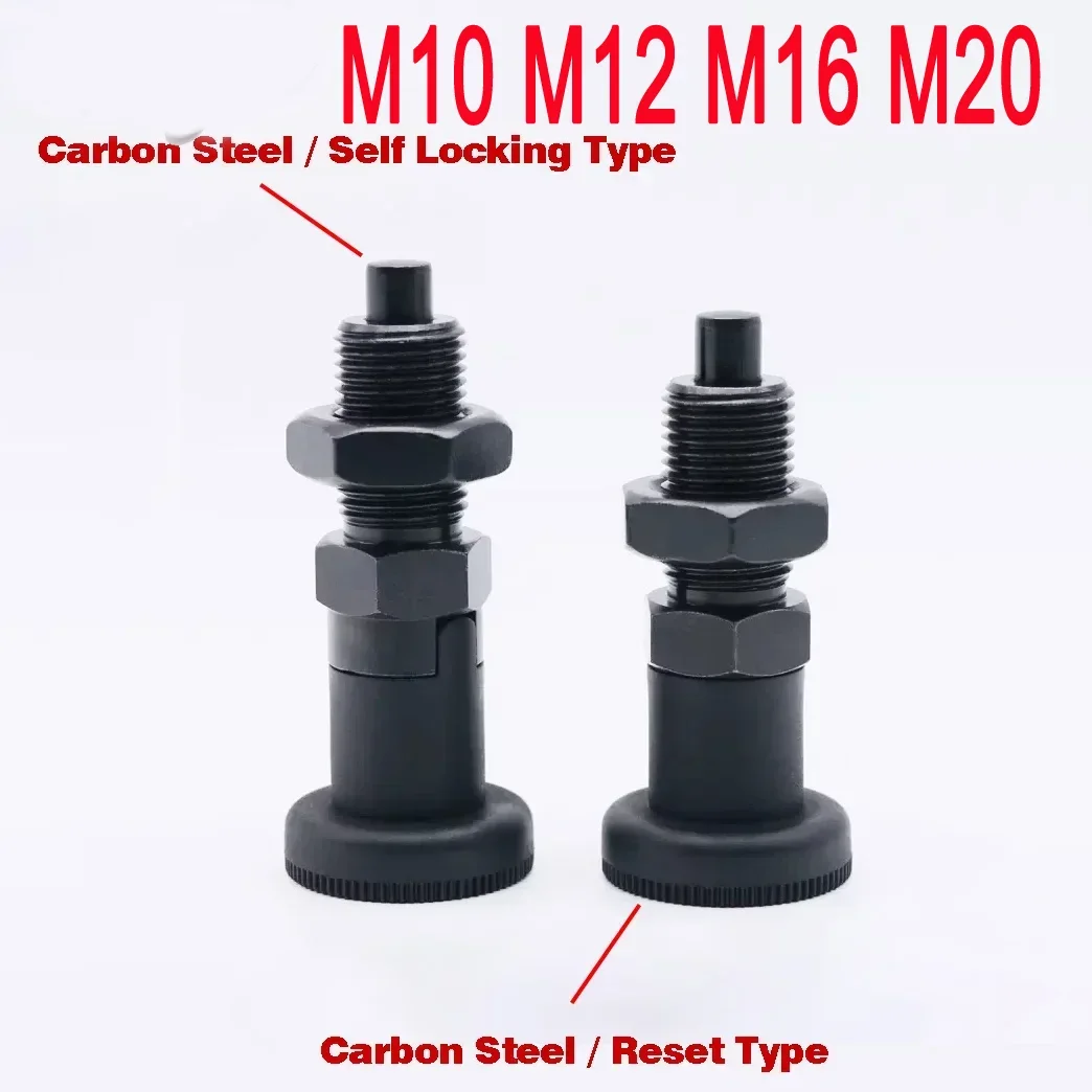 

M10M12M16M20 Carbon Steel Knob Plunger Self-Locking Indexing Pin/Reset Spring Positioning Pin