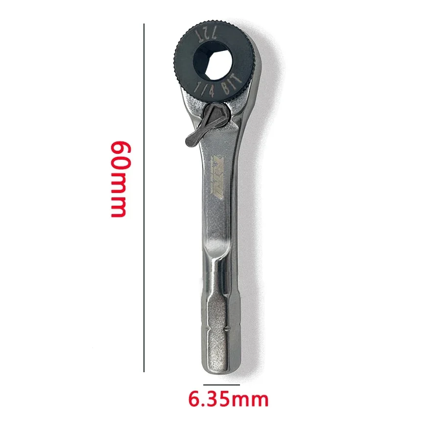 1/4”Ratchet Wrench 1/4” 6.35mm Handle Quick Socket Ratchet Wrench Screwdriver Hex Torque Wrenches EDC Tool Wrench Screwdriver