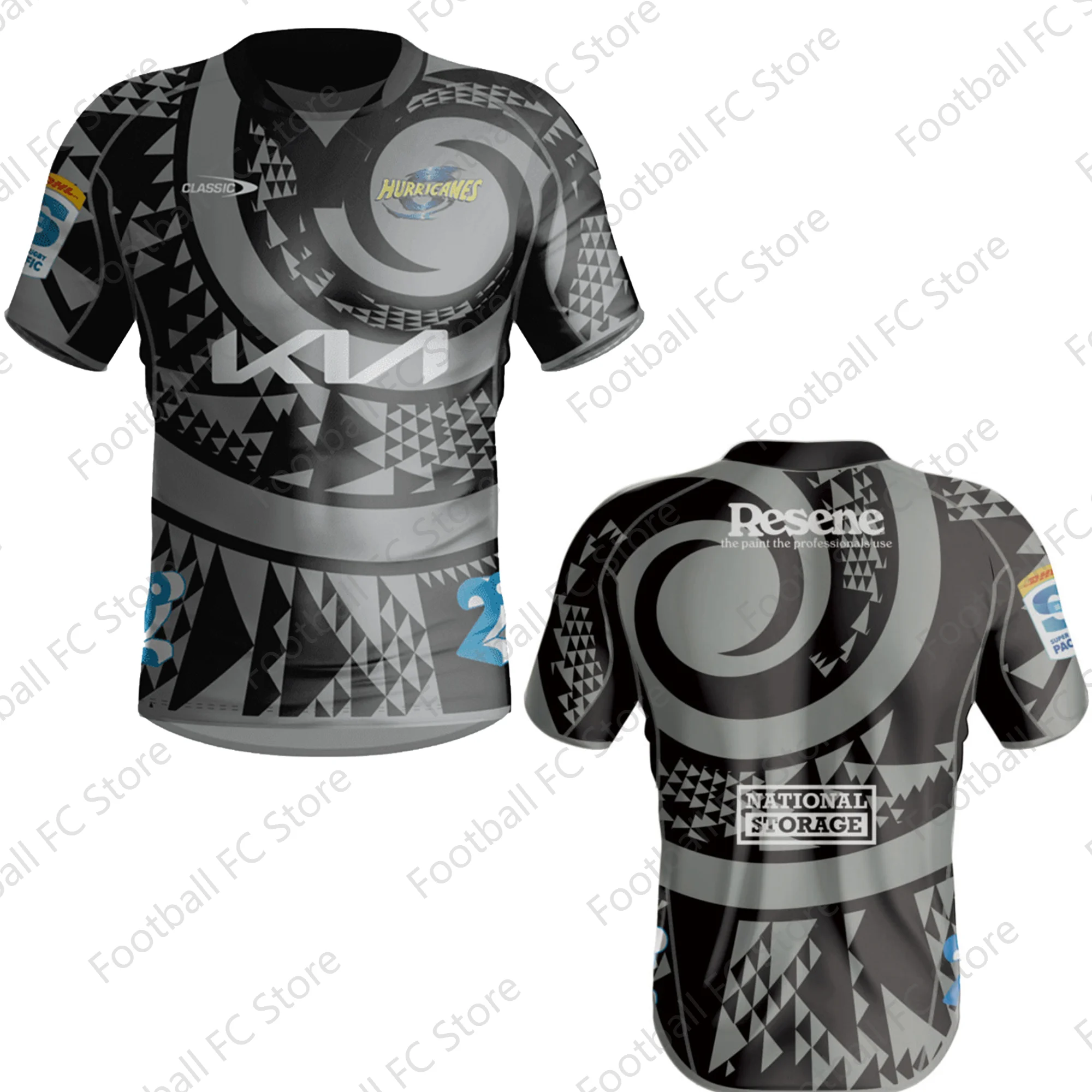 New Arrival Summer Hurricanes Super Rugby Away Jersey 2024 Rugby Jersey Training Jersey Kid Uniform For Adult&Kid Kit